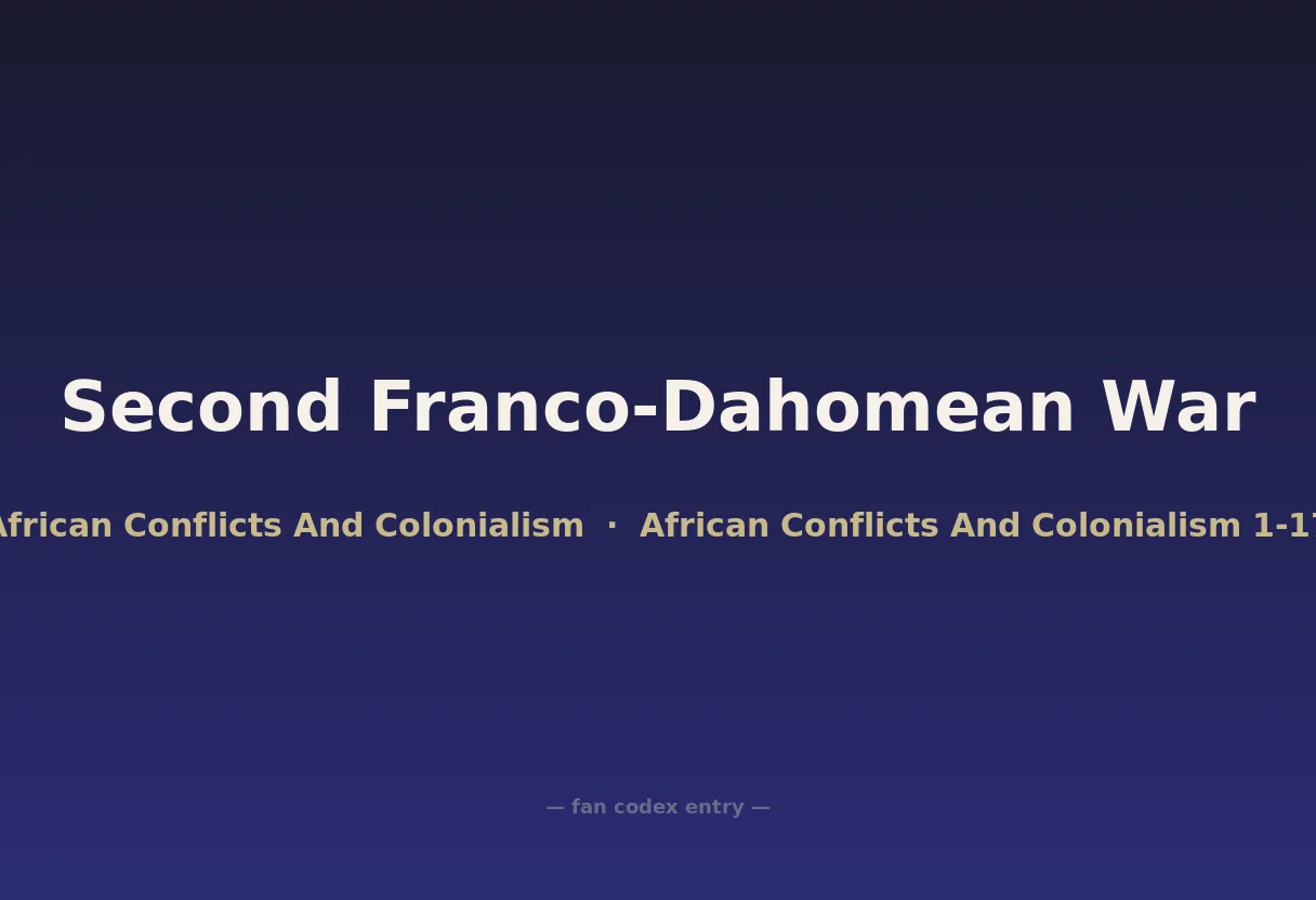 Second Franco-Dahomean War